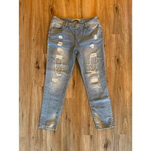 Highway Skinny Jeans Distressed Light Wash Size 11